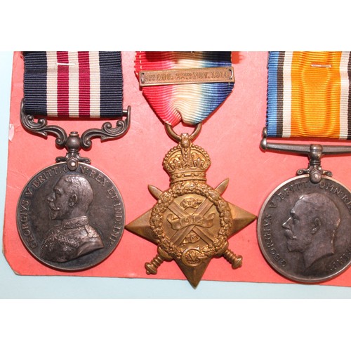 586 - WWI Military Medal Group of 5 - SJT  W H TEATUM RAMC

Includes
Military Medal
1914 Star Trio
Territo... 