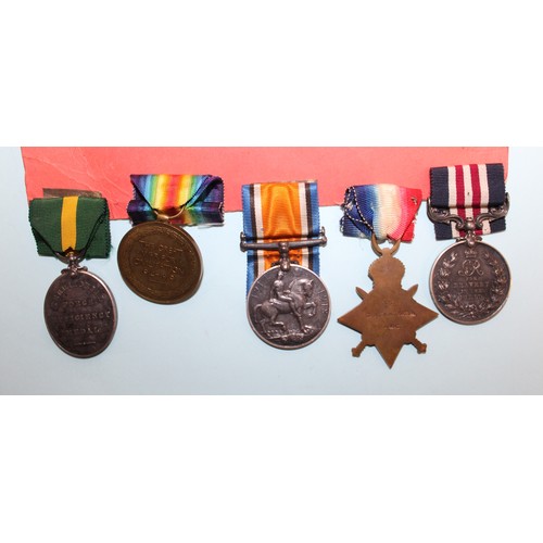 586 - WWI Military Medal Group of 5 - SJT  W H TEATUM RAMC

Includes
Military Medal
1914 Star Trio
Territo... 