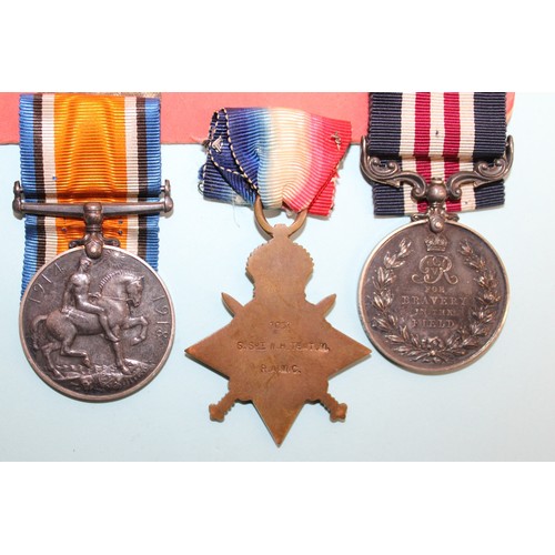 586 - WWI Military Medal Group of 5 - SJT  W H TEATUM RAMC

Includes
Military Medal
1914 Star Trio
Territo... 