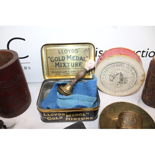 37 - Quantity Of Antique/Vintage Collectable Items Inc-
Coins/Bibles/Thumb Dictionary/Boot Buttons & Pot/... 