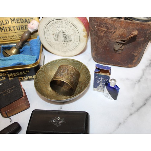 37 - Quantity Of Antique/Vintage Collectable Items Inc-
Coins/Bibles/Thumb Dictionary/Boot Buttons & Pot/... 