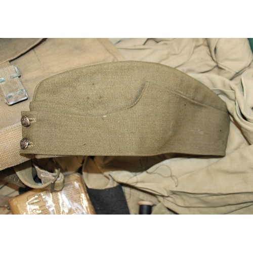 568 - Military Trunk Complete with WWII Tropical Uniform and other Military Items - Collection Only.