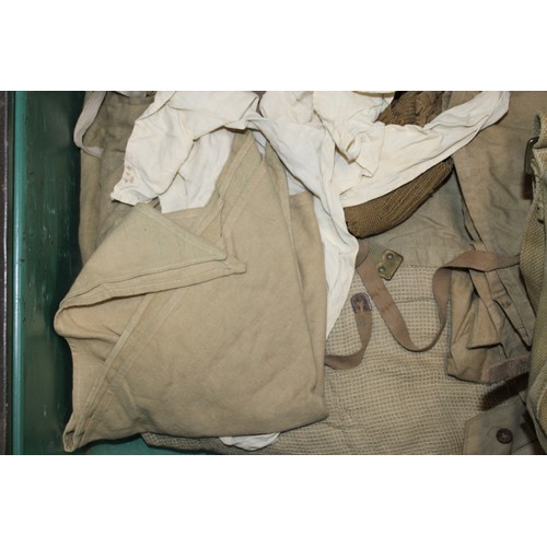 568 - Military Trunk Complete with WWII Tropical Uniform and other Military Items - Collection Only.