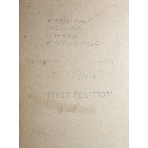 554 - Pictures Of WW1 Bomb Drop In 5 Steps Dated 8-SEP 1916 In Photo Holder