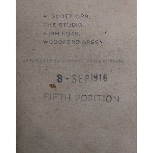 554 - Pictures Of WW1 Bomb Drop In 5 Steps Dated 8-SEP 1916 In Photo Holder