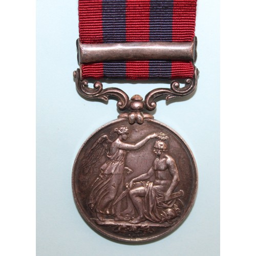 591 - 1854-95 India General Service Medal - PEGU Clasp - Awarded to Thos Smith 