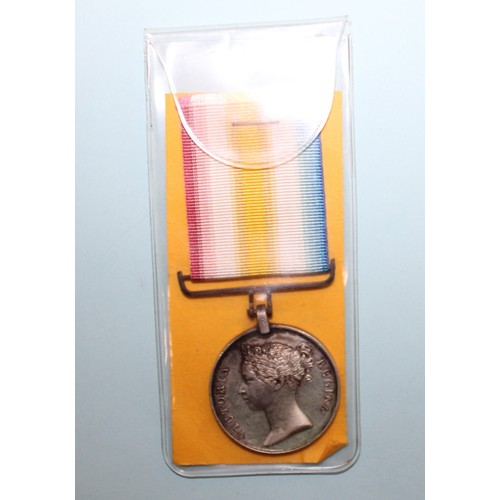 592 - 1843 Scinde Medal with Ribbon - Awarded to Richard Warner - 22nd Regiment