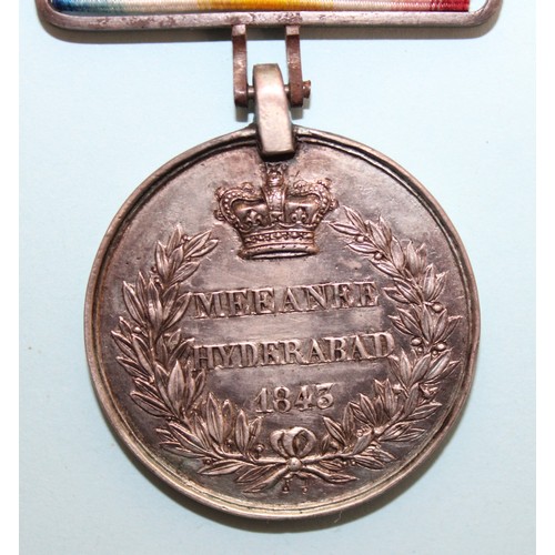 592 - 1843 Scinde Medal with Ribbon - Awarded to Richard Warner - 22nd Regiment