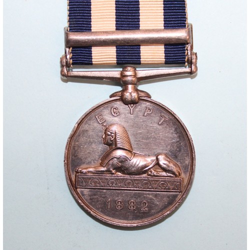 599 - Egypt Medal 1882-89 with Single Clasp - Named on Rim