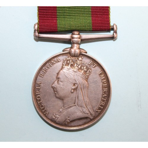 600 - 1881 Afghanistan Medal with Ribbon - Awarded to 32.B/373 PTE W SCRIVENER, 1/12TH REGT