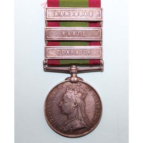 601 - 1881 Afghanistan Medal with 3 Bars - Awarded to 2759 PTE A ANDERSON 92ND HIGH R S