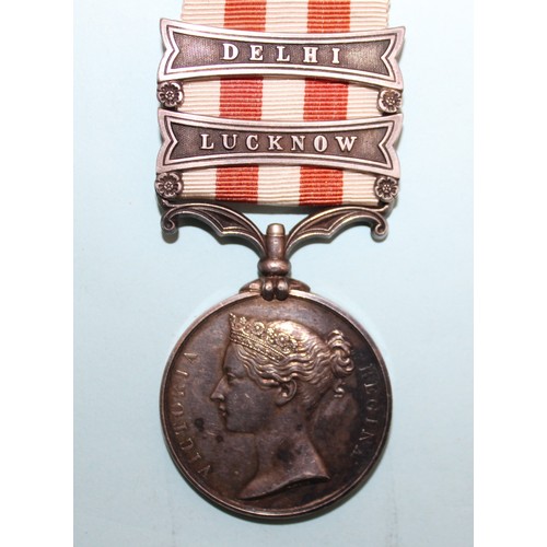 603 - 1858 Indian Mutiny Medal with 2 Bars - Awarded to CORPL J.B. CRAYMER, BENGAL SAPRS & MINERS