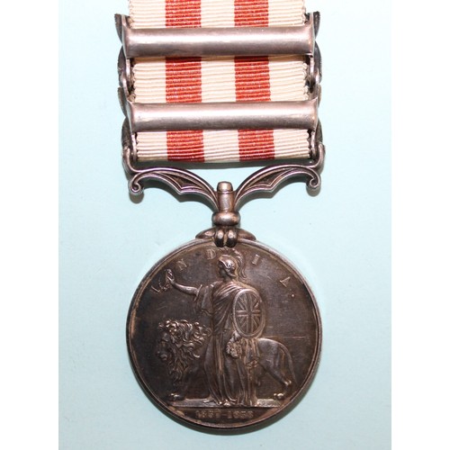 603 - 1858 Indian Mutiny Medal with 2 Bars - Awarded to CORPL J.B. CRAYMER, BENGAL SAPRS & MINERS