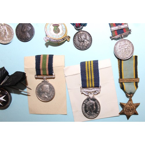 634 - British Miniature Medals - Includes Coronation and Jubilee - As Found