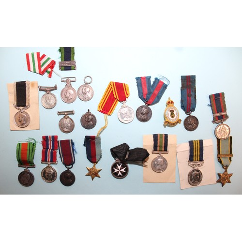 634 - British Miniature Medals - Includes Coronation and Jubilee - As Found