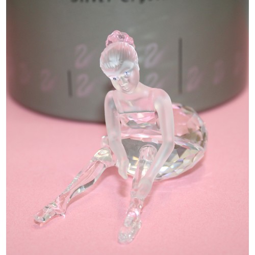 69 - A Boxed Collectable Swarovski Silver Crystal Ballerina Figurine