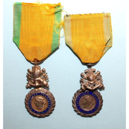 637 - Pair of French 1870 Military Merit Medals