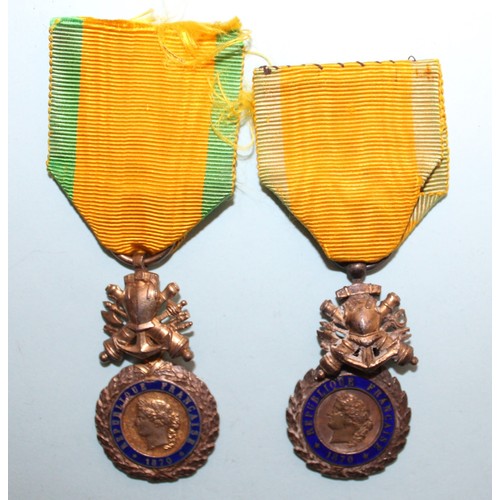 637 - Pair of French 1870 Military Merit Medals