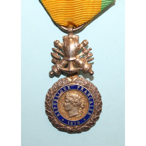 637 - Pair of French 1870 Military Merit Medals