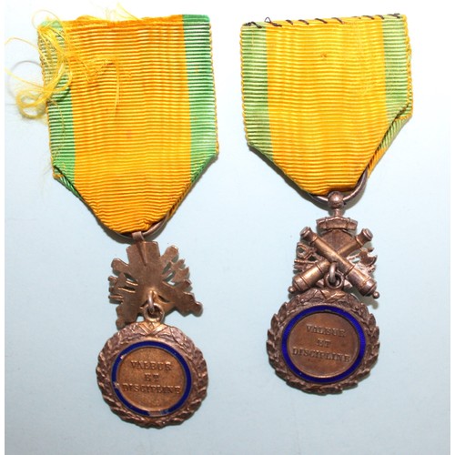 637 - Pair of French 1870 Military Merit Medals