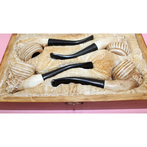 18 - 4 x Boxed Meerschaum Pipes