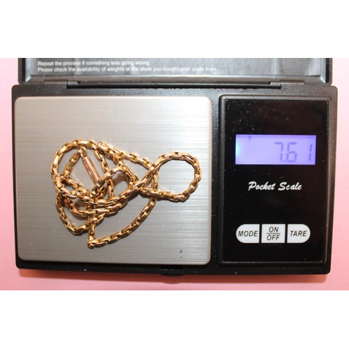 858 - Antique Link Chain Stamped 9C Gold Total Weight-7.61g