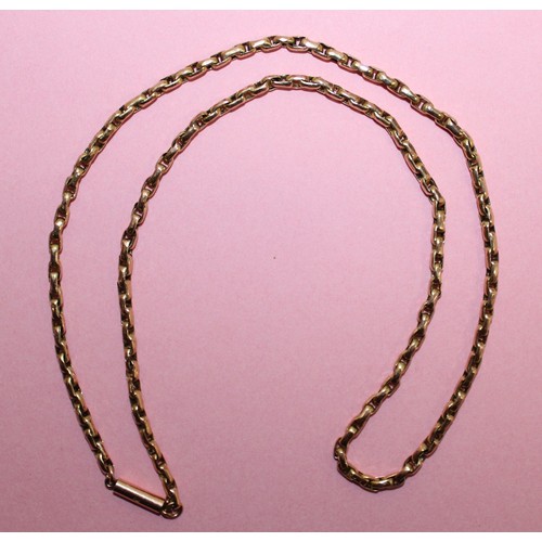 858 - Antique Link Chain Stamped 9C Gold Total Weight-7.61g
