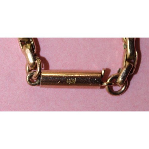 858 - Antique Link Chain Stamped 9C Gold Total Weight-7.61g