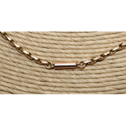 858 - Antique Link Chain Stamped 9C Gold Total Weight-7.61g