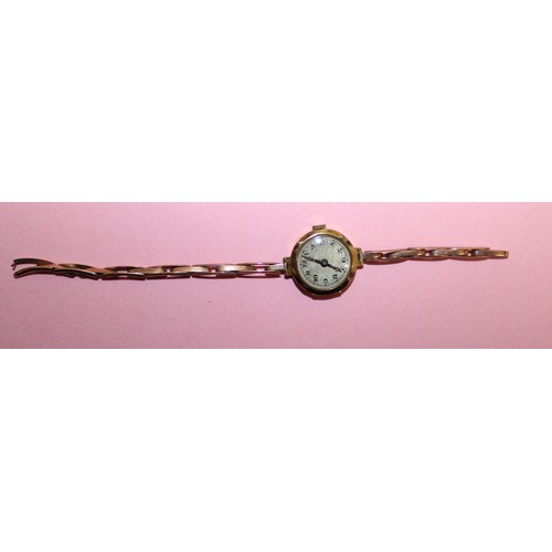 859 - Antique Stamped 15. 625 Watch Case & Stamped 9ct Strap Total Weight 13.05g Boxed
Untested