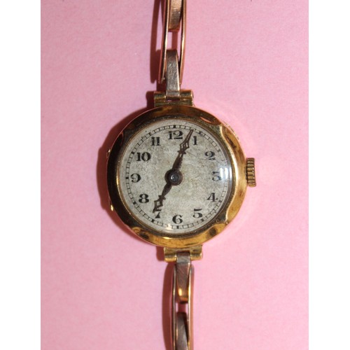 859 - Antique Stamped 15. 625 Watch Case & Stamped 9ct Strap Total Weight 13.05g Boxed
Untested