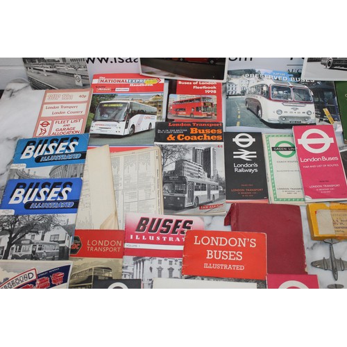 26 - A Collection Of Bus memorabilia Including Maps Of London Underground, Books, Tickets, Photos And Oth... 