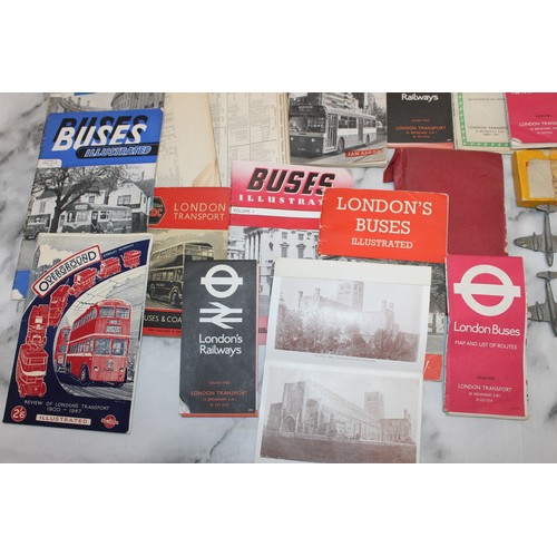 26 - A Collection Of Bus memorabilia Including Maps Of London Underground, Books, Tickets, Photos And Oth... 