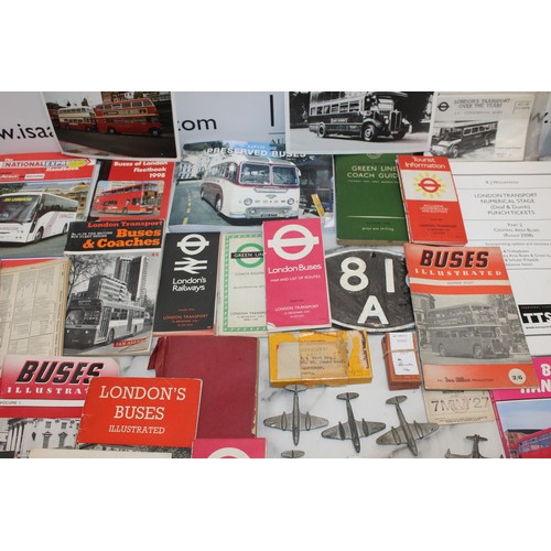 26 - A Collection Of Bus memorabilia Including Maps Of London Underground, Books, Tickets, Photos And Oth... 