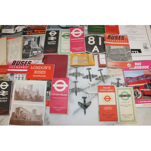 26 - A Collection Of Bus memorabilia Including Maps Of London Underground, Books, Tickets, Photos And Oth... 