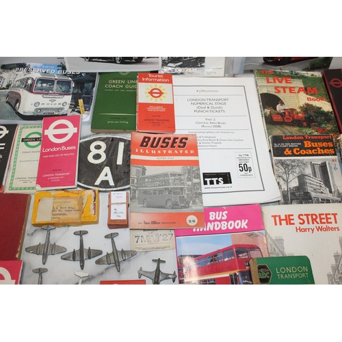 26 - A Collection Of Bus memorabilia Including Maps Of London Underground, Books, Tickets, Photos And Oth... 