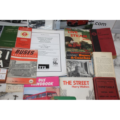 26 - A Collection Of Bus memorabilia Including Maps Of London Underground, Books, Tickets, Photos And Oth... 