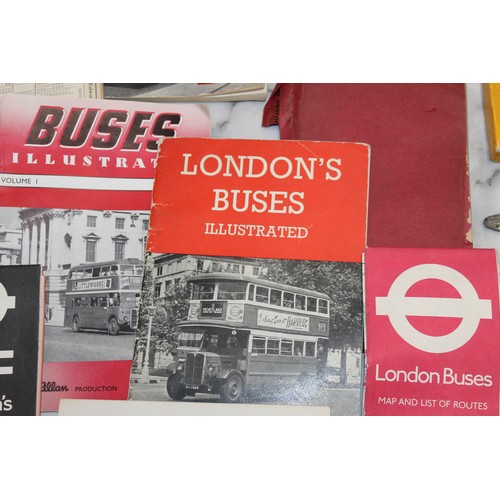 26 - A Collection Of Bus memorabilia Including Maps Of London Underground, Books, Tickets, Photos And Oth... 