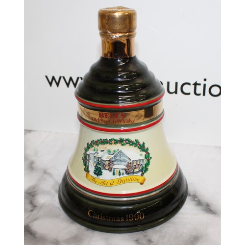 10 - A Collectable Boxed 1990 Christmas Extra Special Bell's Whisky In A Wade Porcelain Decanter (Unopene... 