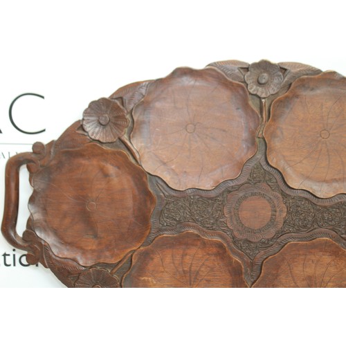 281 - Vintage Hand Carved Wooden Serving Tray
Dimensions 62cm x 34.5cm