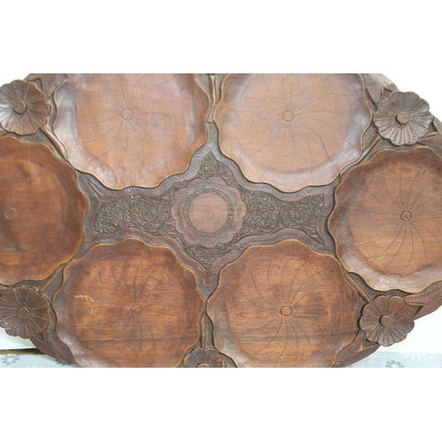 281 - Vintage Hand Carved Wooden Serving Tray
Dimensions 62cm x 34.5cm