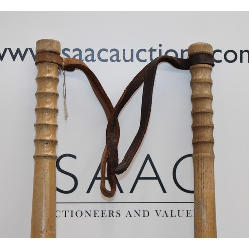 284 - 2 x Wooden Police Truncheons Length 61cm