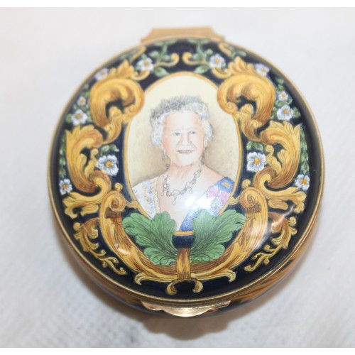 247 - Crummies Enameled Pot Hand Painted Limited Edition 1/250 To Celebrate The Life Of H. M Queen Elizabe... 