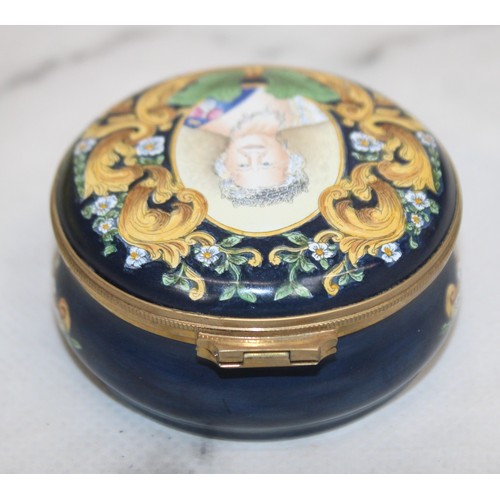 247 - Crummies Enameled Pot Hand Painted Limited Edition 1/250 To Celebrate The Life Of H. M Queen Elizabe... 