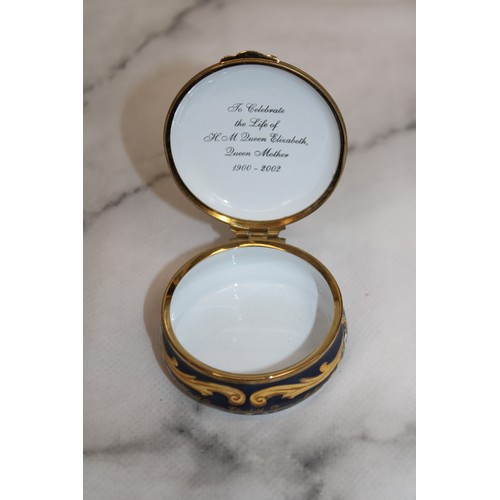 247 - Crummies Enameled Pot Hand Painted Limited Edition 1/250 To Celebrate The Life Of H. M Queen Elizabe... 