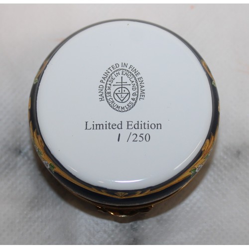 247 - Crummies Enameled Pot Hand Painted Limited Edition 1/250 To Celebrate The Life Of H. M Queen Elizabe... 