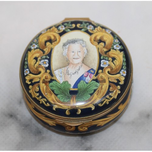 247 - Crummies Enameled Pot Hand Painted Limited Edition 1/250 To Celebrate The Life Of H. M Queen Elizabe... 