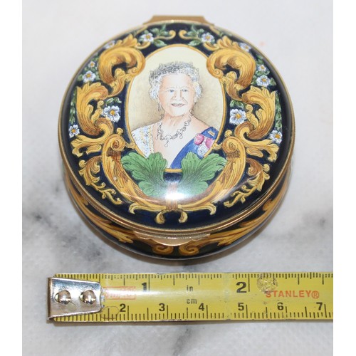 247 - Crummies Enameled Pot Hand Painted Limited Edition 1/250 To Celebrate The Life Of H. M Queen Elizabe... 