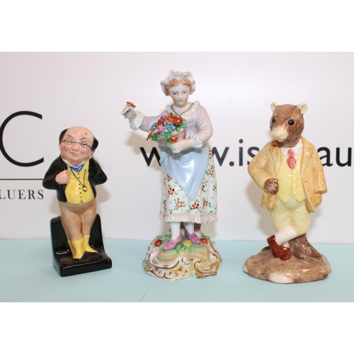 250 - A Selection Of Collectable Items Inc: 2 x Royal Doulton Figurines Etc Tallest: 15cm And 2 x Trinket ... 