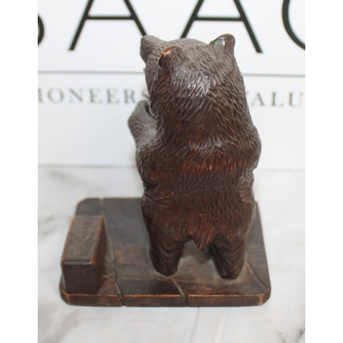 292 - Antique Black Forest Bear Smokers Companion
Height 13cm
